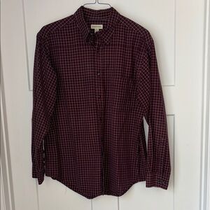 Croft & Barrow Red Casual Button Down Shirt